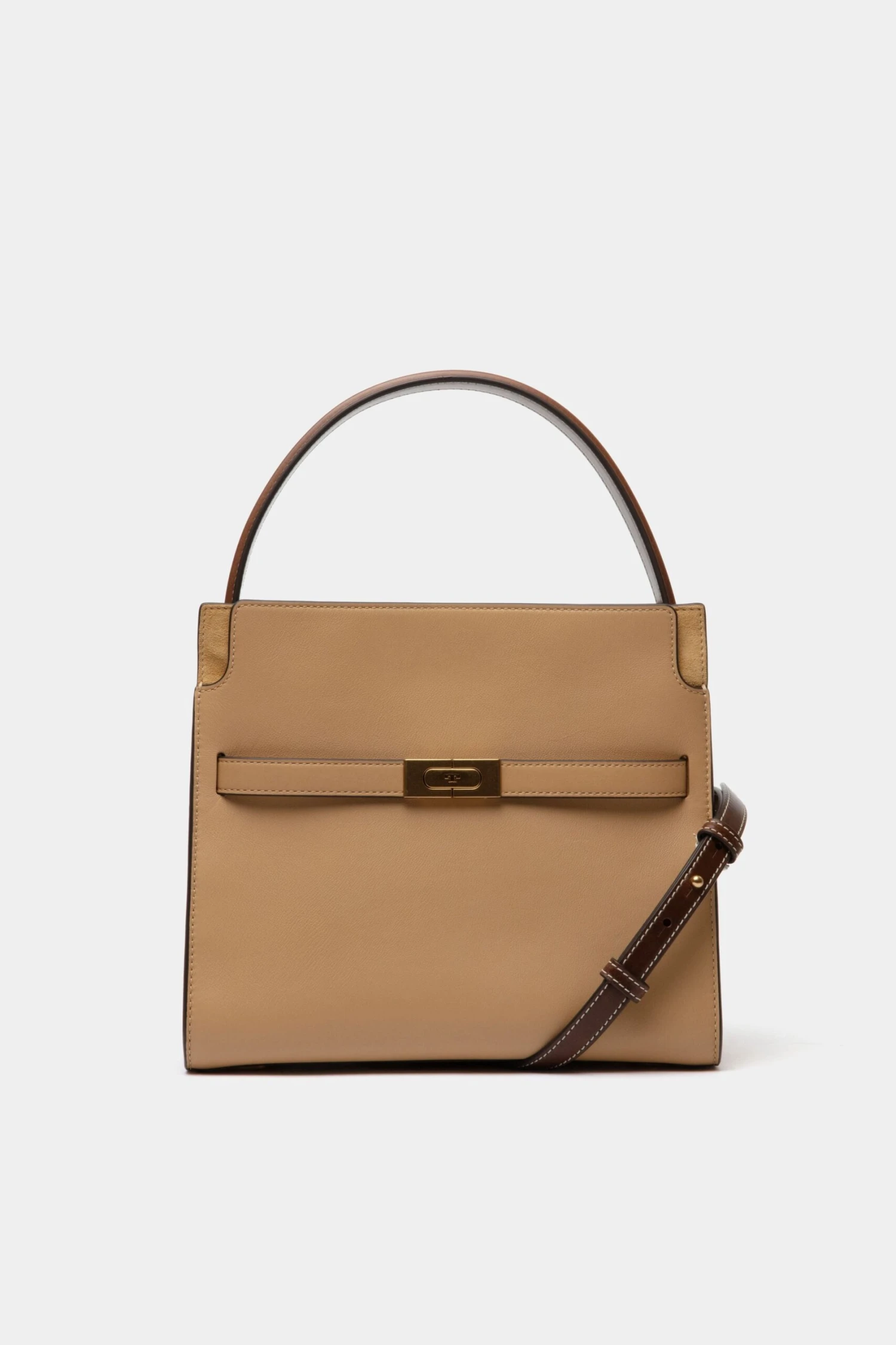 Tory Burch Dark Sand Lee Radziwill Small Double Bag 6 Tory Burch Dark Sand Lee Radziwill Small Double Bag - Image 4