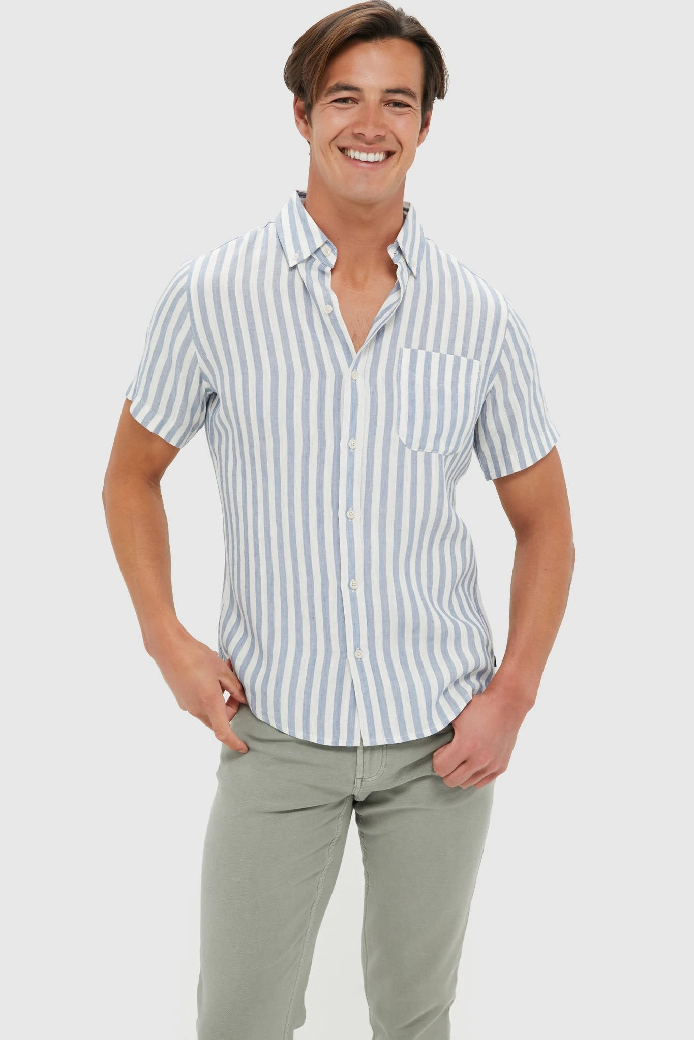 Light Blue Stripe Costa Shirt 3 Light Blue Stripe Costa Shirt