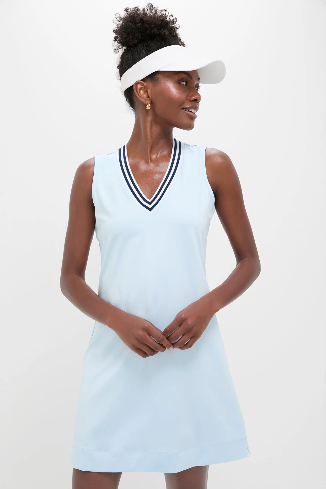 Light Blue Performance Jersey Suzanne Tennis Dress 3 Light Blue Performance Jersey Suzanne Tennis Dress