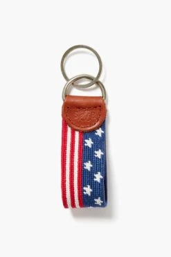 Old Glory Needlepoint Key Fob