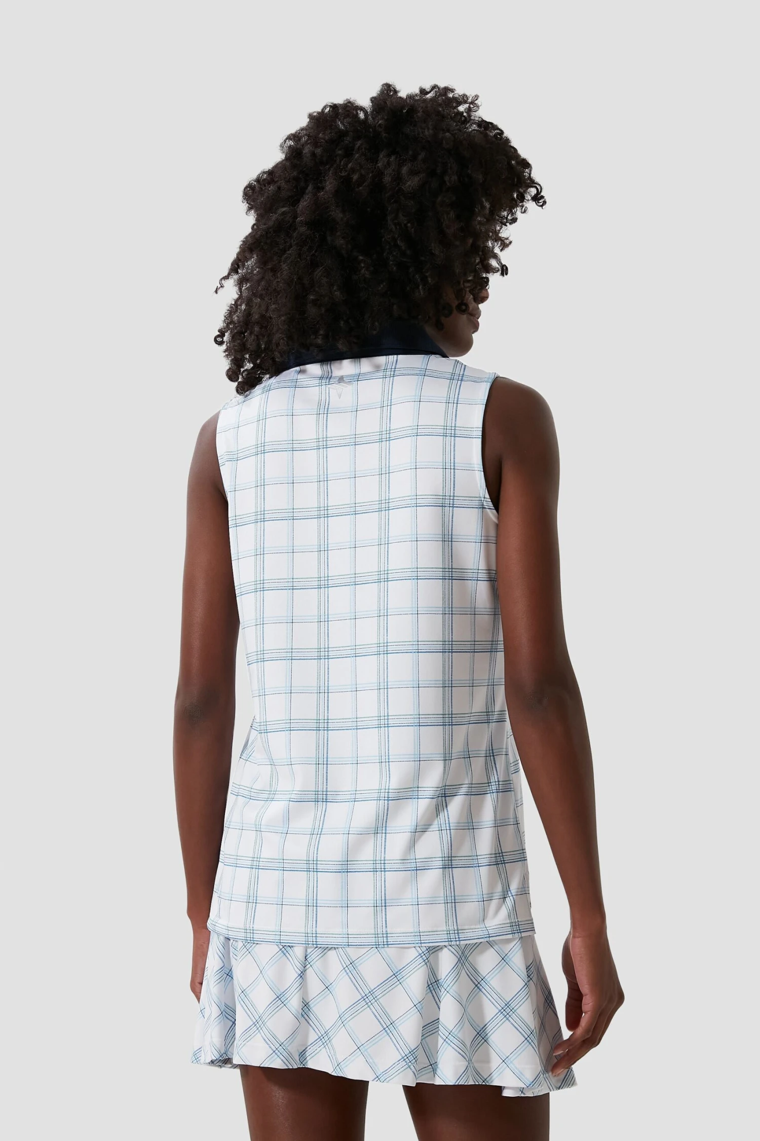 Provincial Plaid Sleeveless Caroline Polo 6 Provincial Plaid Sleeveless Caroline Polo - Image 4