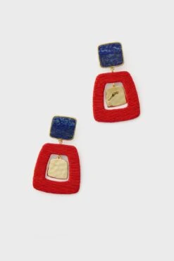 Scarlet Woven Careen Earrings