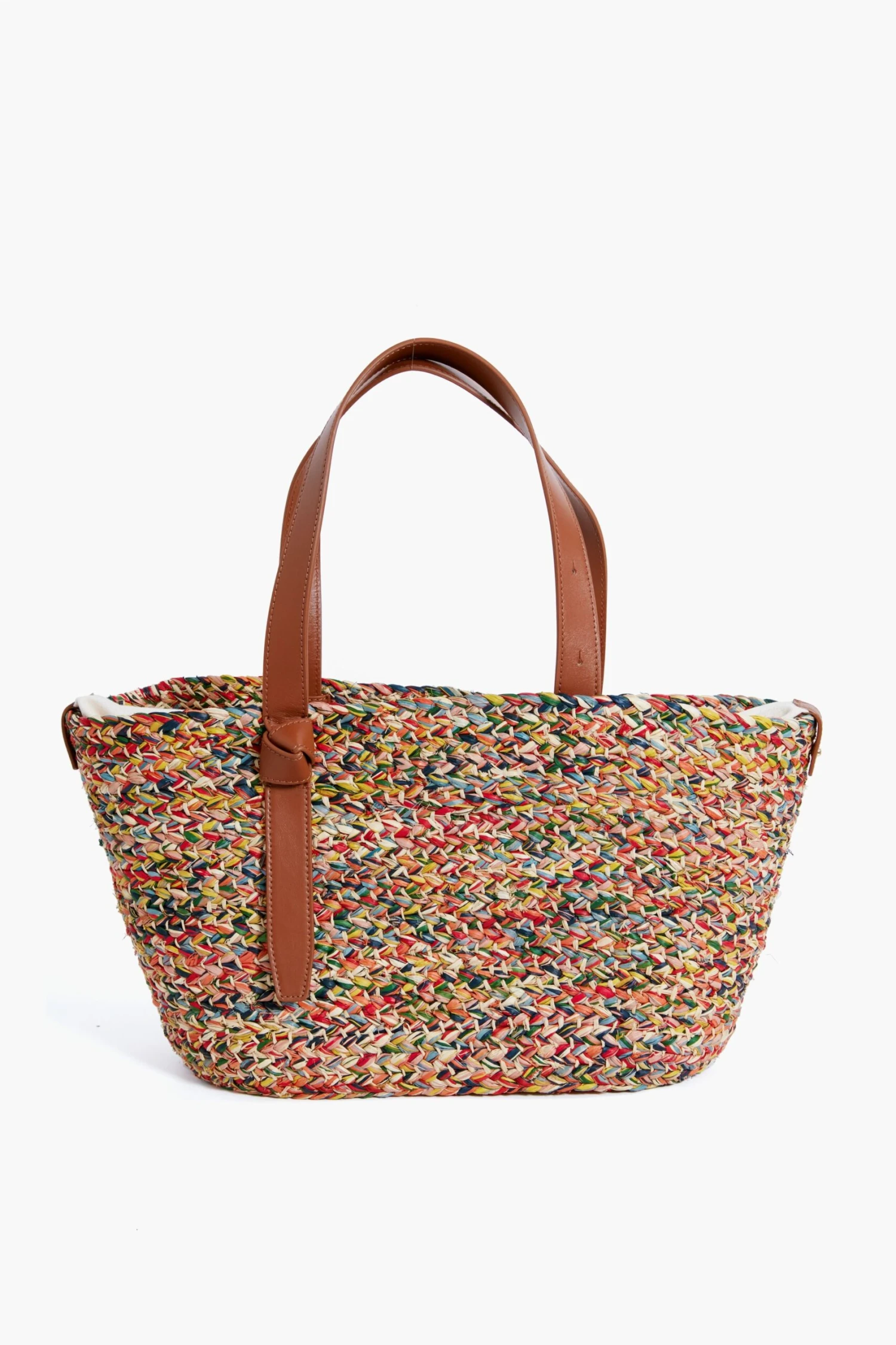 Rainbow Melange Raffia Tote 5 Rainbow Melange Raffia Tote - Image 3