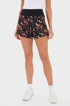 Baroque Floral Scallop Performance Jersey Marisa Short