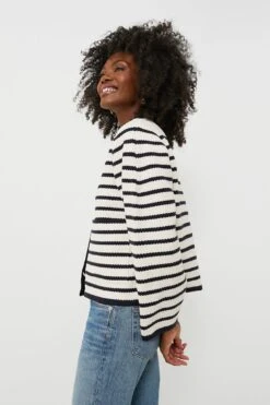 Navy Striped Cardigan -Urban Motion JQefRQZiOvbavxVyIJuMzD85mPNJ7H7b 1