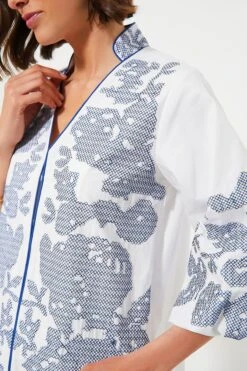 White & Blue Embroidery Arem Caftan -Urban Motion JRr8FNkuRZMkg8qr4EDwEHHpY9Rzvwuh 1