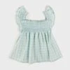 Maxwell Gingham Smock Detail Blouse In Green -Urban Motion Jcu0lr0zu8ygBs5QfdO5eALIwcVa28t2 1