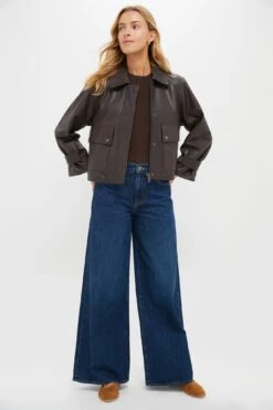 Weekend Max Mara Dark Brown Berbice Leather Jacket -Urban Motion JqL46JlU72sF9zmRZC7emDCMxX56eVy5 1