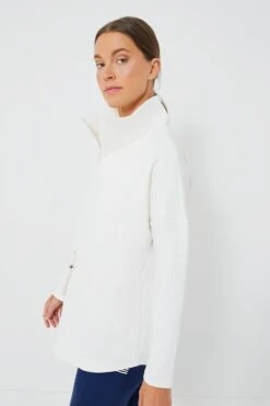 White Cinched Natalie Quarter Zip -Urban Motion JsFMxd66nS9aniD4ROO4l5EnsmOBU9T6 1