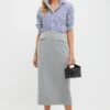 Gray Herringbone Rosewell Midi Skirt -Urban Motion JzXx9Uh8HUwtwMabtIf4mzgp8GGBgH3w 1