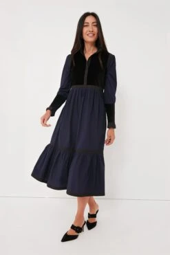 Navy Kavita Dress