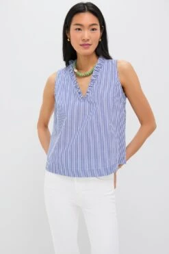 Striped Veronica Top