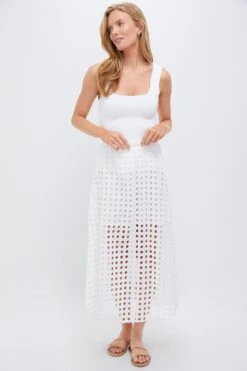 White Cotton Eyelet Eve Skirt -Urban Motion KptyfNO6JQEy7cHPHVKpcrFByolkZov9 1
