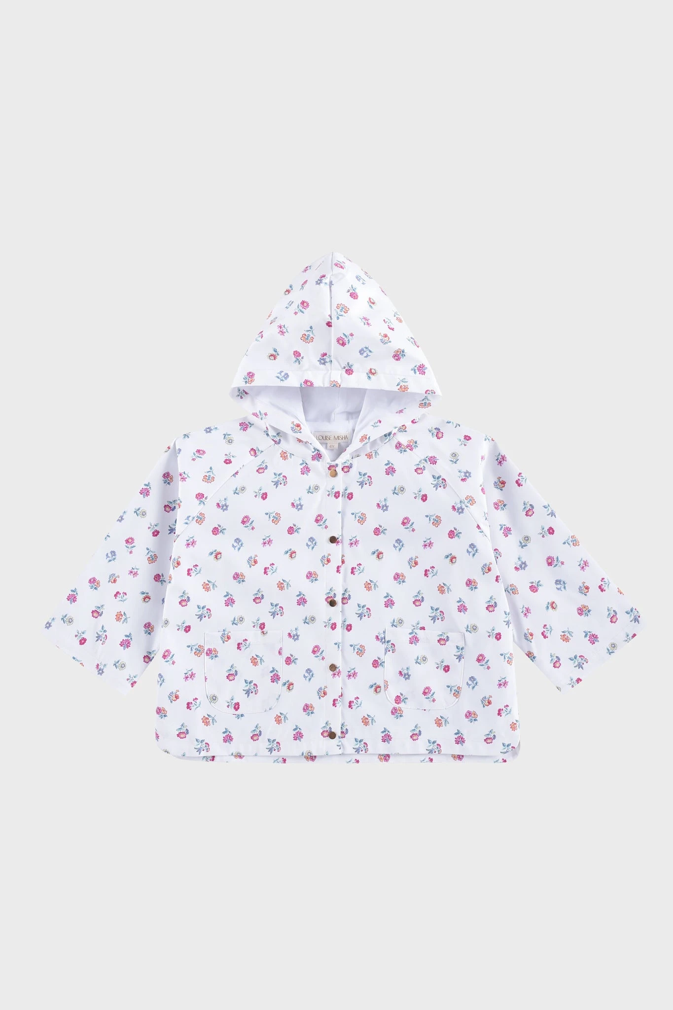 Louise Misha White Felicita Flowers Felvet Raincoat 5 Louise Misha White Felicita Flowers Felvet Raincoat - Image 3