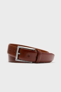 Honey Maple Lorenzo 32mm Dropped Edge Leather Belt