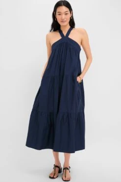 Navy Irene Maxi Dress