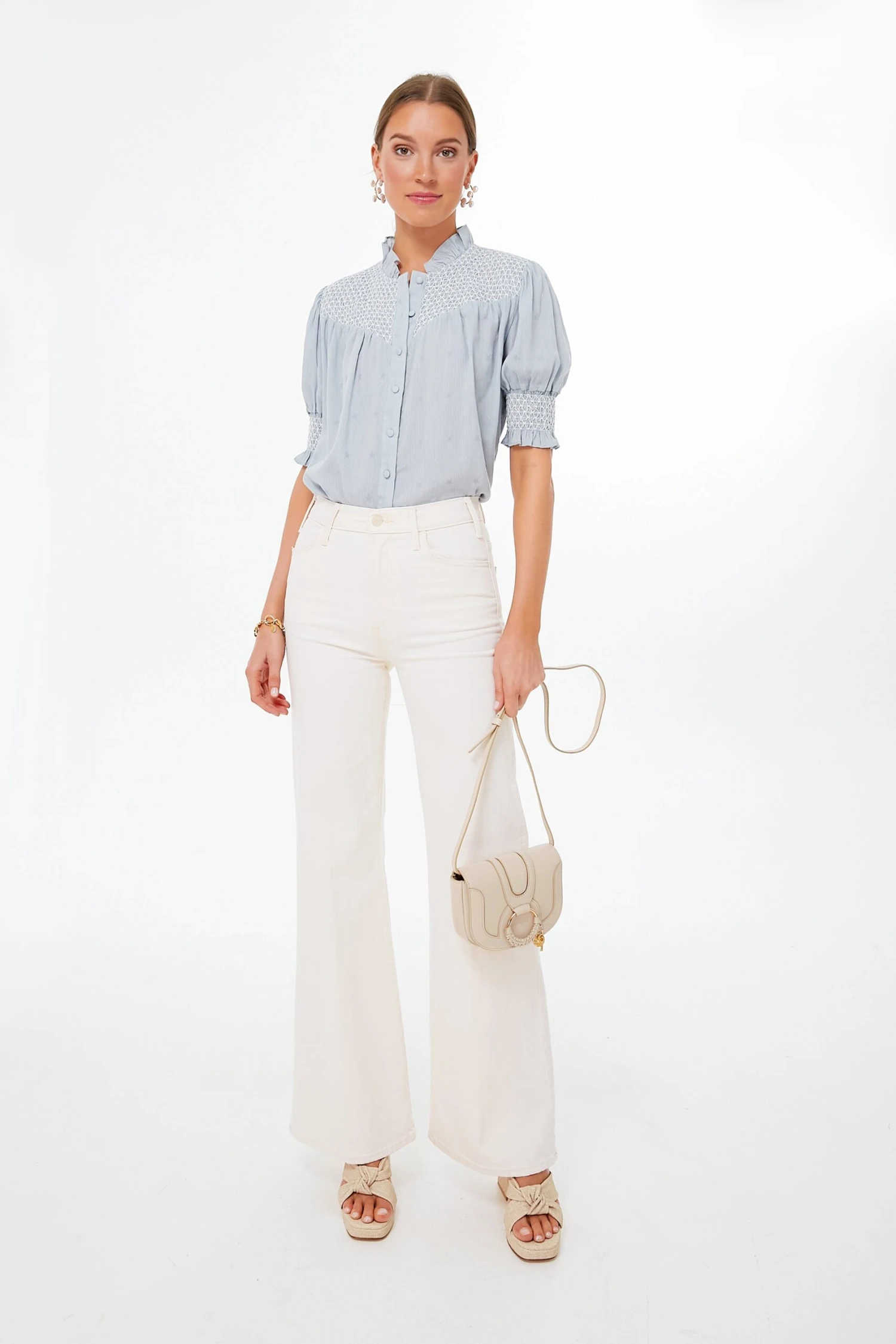 See By Chloé Cement Beige Leather Mini Hana Bag 7 See By Chloé Cement Beige Leather Mini Hana Bag - Image 5