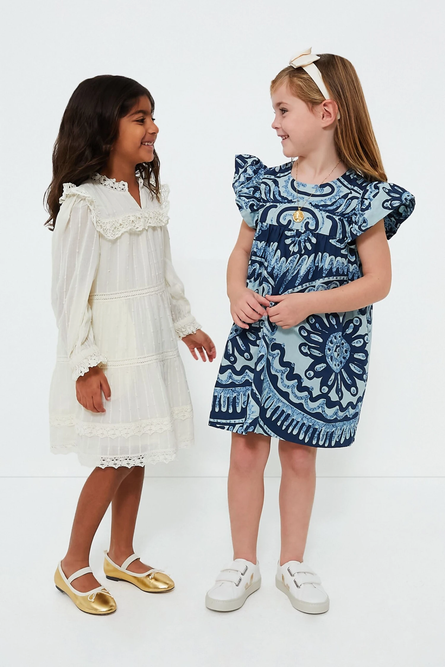 Exclusive Blue Charlough Print Flutter Sleeve Dress 8 Exclusive Blue Charlough Print Flutter Sleeve Dress - Image 6