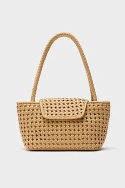 ELLEME Butter Woven Leather Courrier Tote