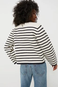 Navy Striped Cardigan -Urban Motion PRsvVEXVUV6cgNed7hJxVSh6UseOZU1q 1