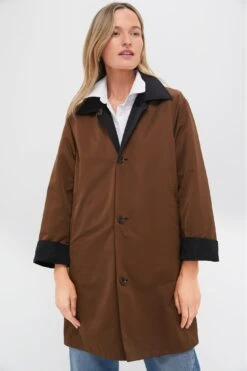 Brown And Black Water Resistant Reversible Winston Jacket