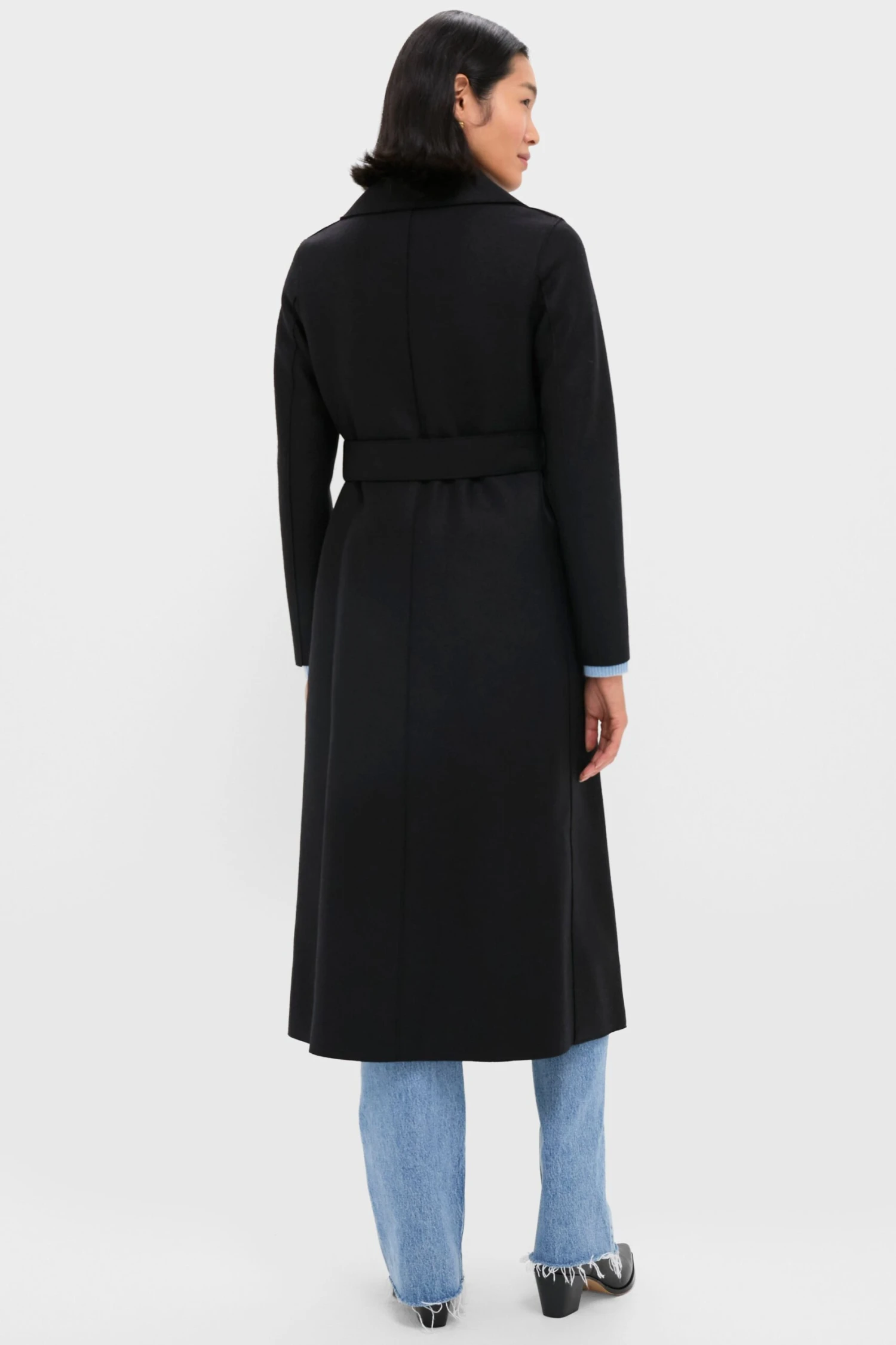 HARRIS WHARF LONDON Black Pressed Wool Long Maxi Coat 6 HARRIS WHARF LONDON Black Pressed Wool Long Maxi Coat - Image 4
