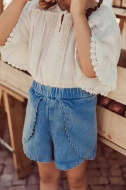 Louise Misha Stone Blue Asya Shorts -Urban Motion QVvLpqzvX6USmsWw0W4mcalnkhiRorFA 1