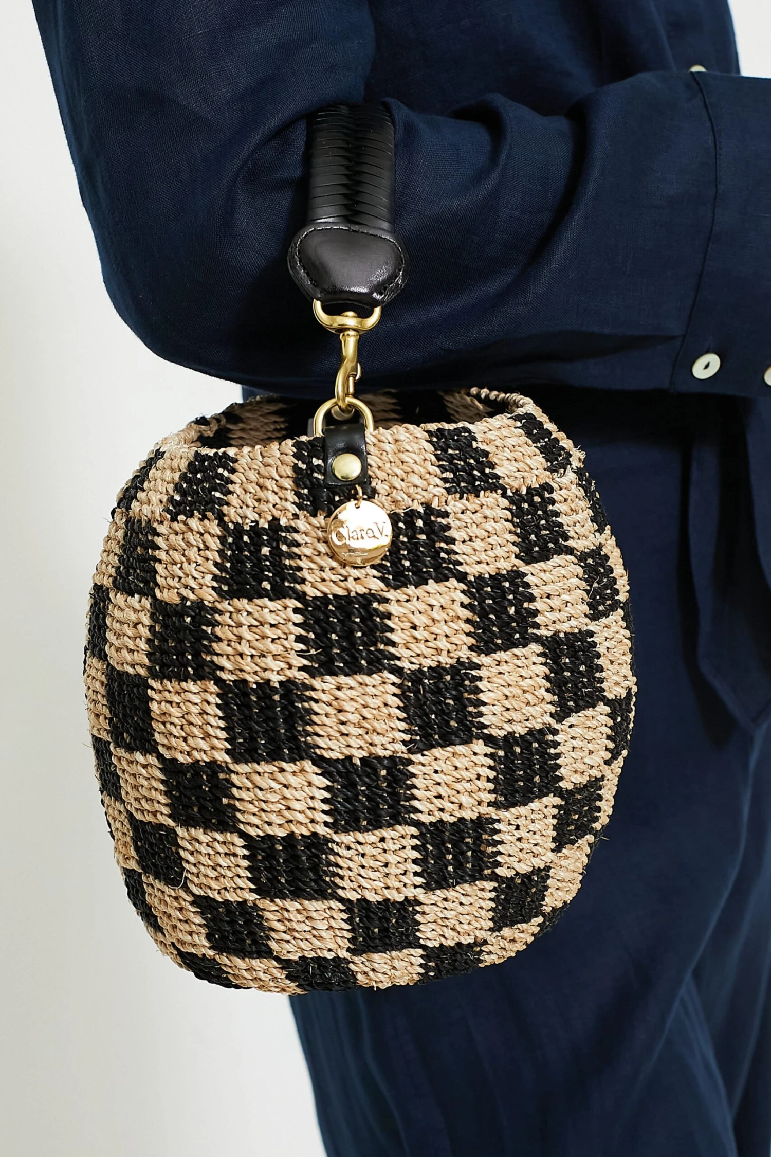 Black & Natural Checker Pot De Miel 5 Black & Natural Checker Pot De Miel - Image 3