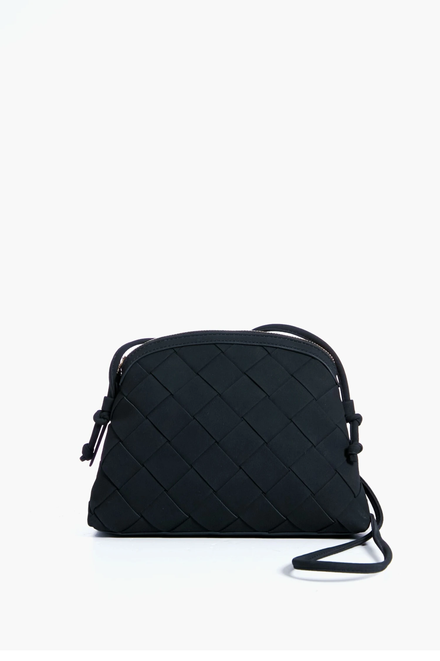 Black Calista Woven Crossbody 3 Black Calista Woven Crossbody