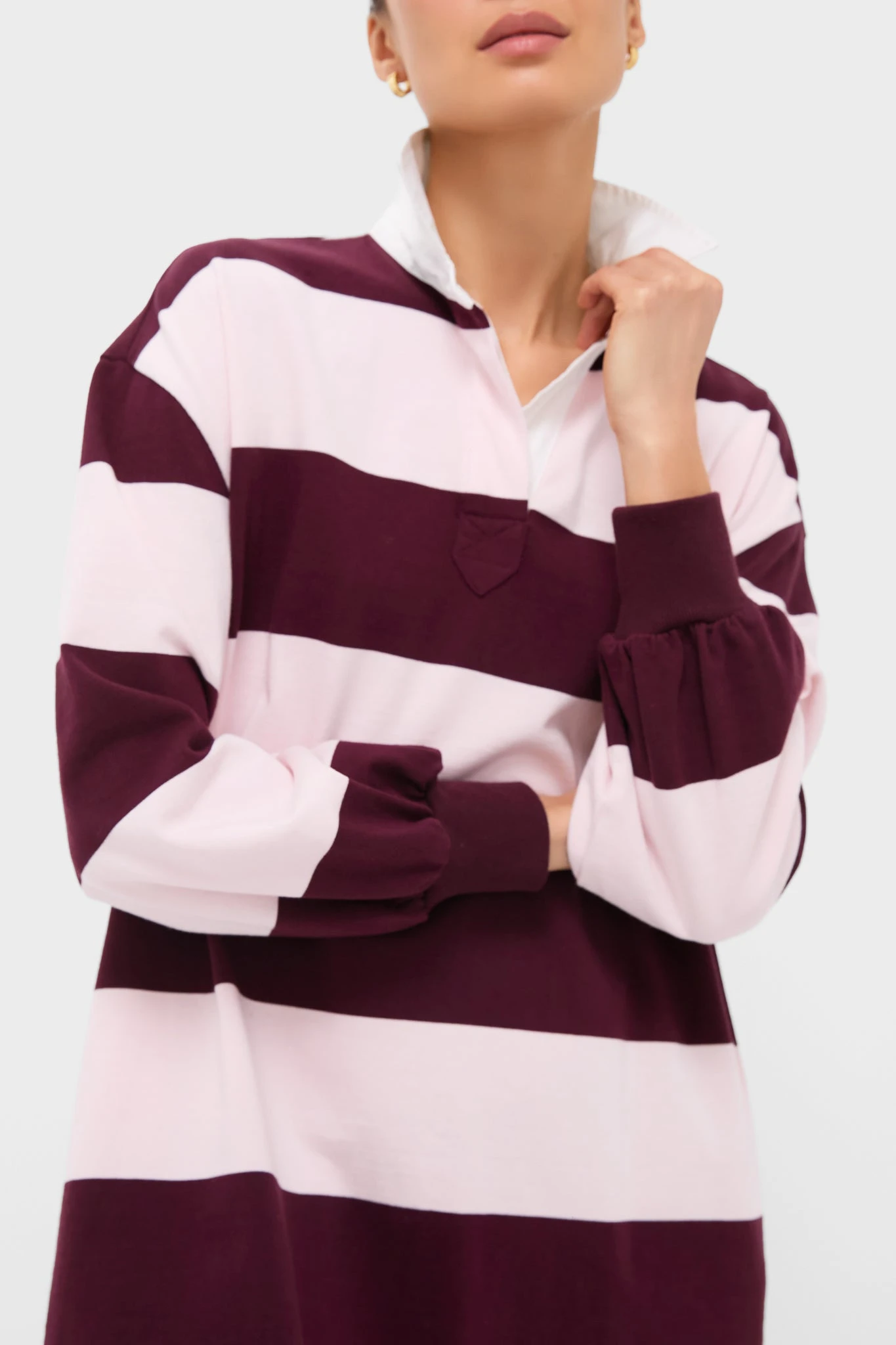 Pink And Winetasting Stripe Travis Rugby Dress 7 Pink And Winetasting Stripe Travis Rugby Dress - Image 5