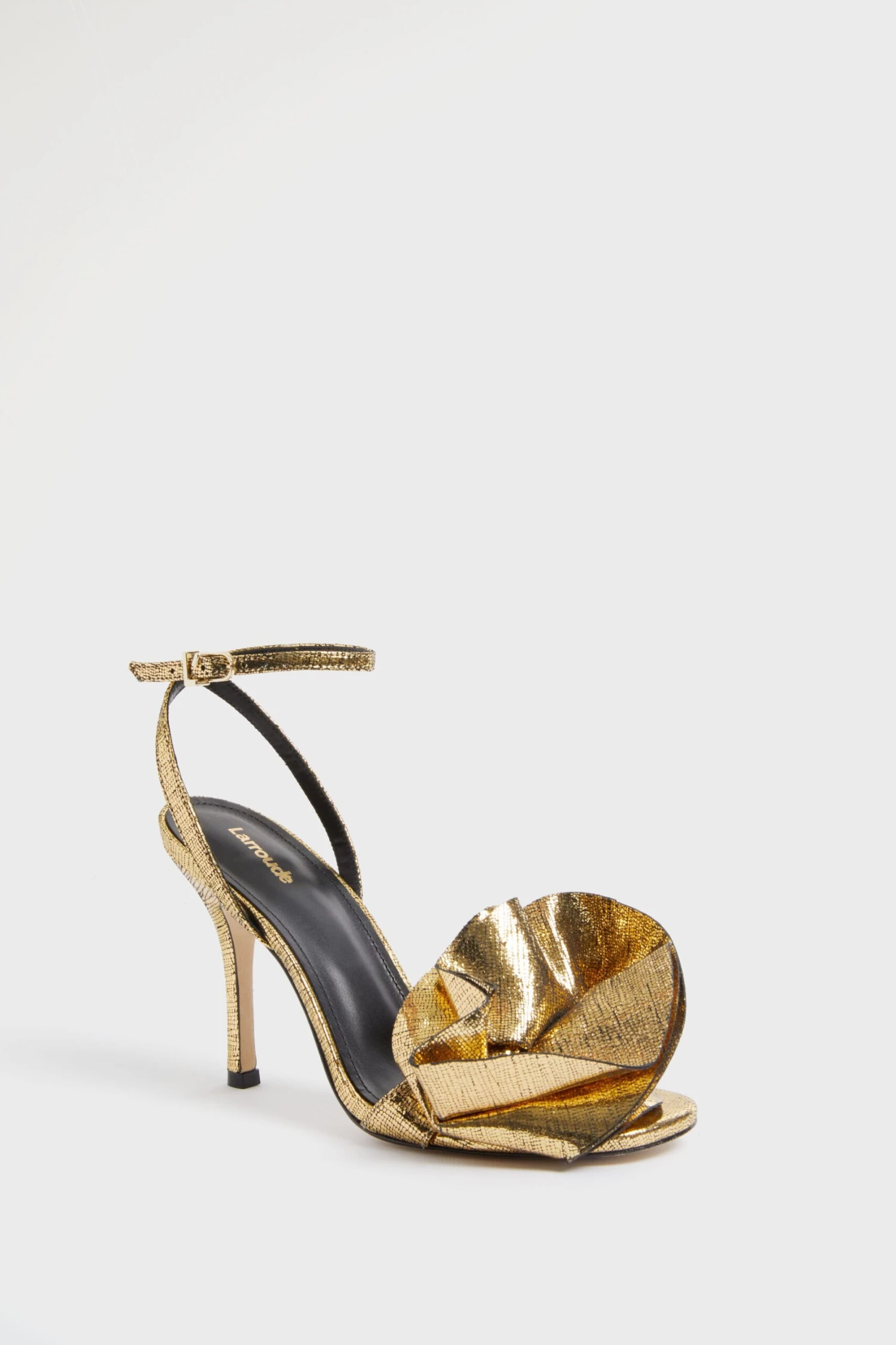 Gold Cracked Metallic Leather Penelope Sandals 3 Gold Cracked Metallic Leather Penelope Sandals