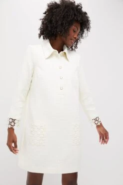 Cream Tweed Nava Dress