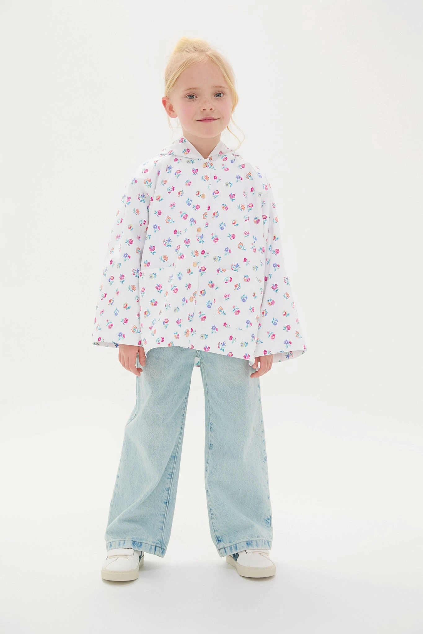 Louise Misha White Felicita Flowers Felvet Raincoat 9 Louise Misha White Felicita Flowers Felvet Raincoat - Image 7