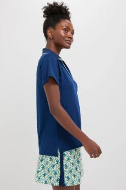 Navy And White Short Sleeve Performance Jersey Caroline Polo -Urban Motion T7iOBWflHW9badjEGpLsJt21fh0KPbzE 1