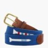 Navy Needlepoint Golf Tees Belt