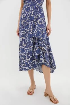 ULLA JOHNSON Ocean Sabina Faux Wrap Skirt