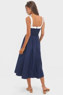 Navy Tie Detail Midi Dress -Urban Motion U8UdhffqWFdIYuh4RFKMsgp9nE3rM2kA 1