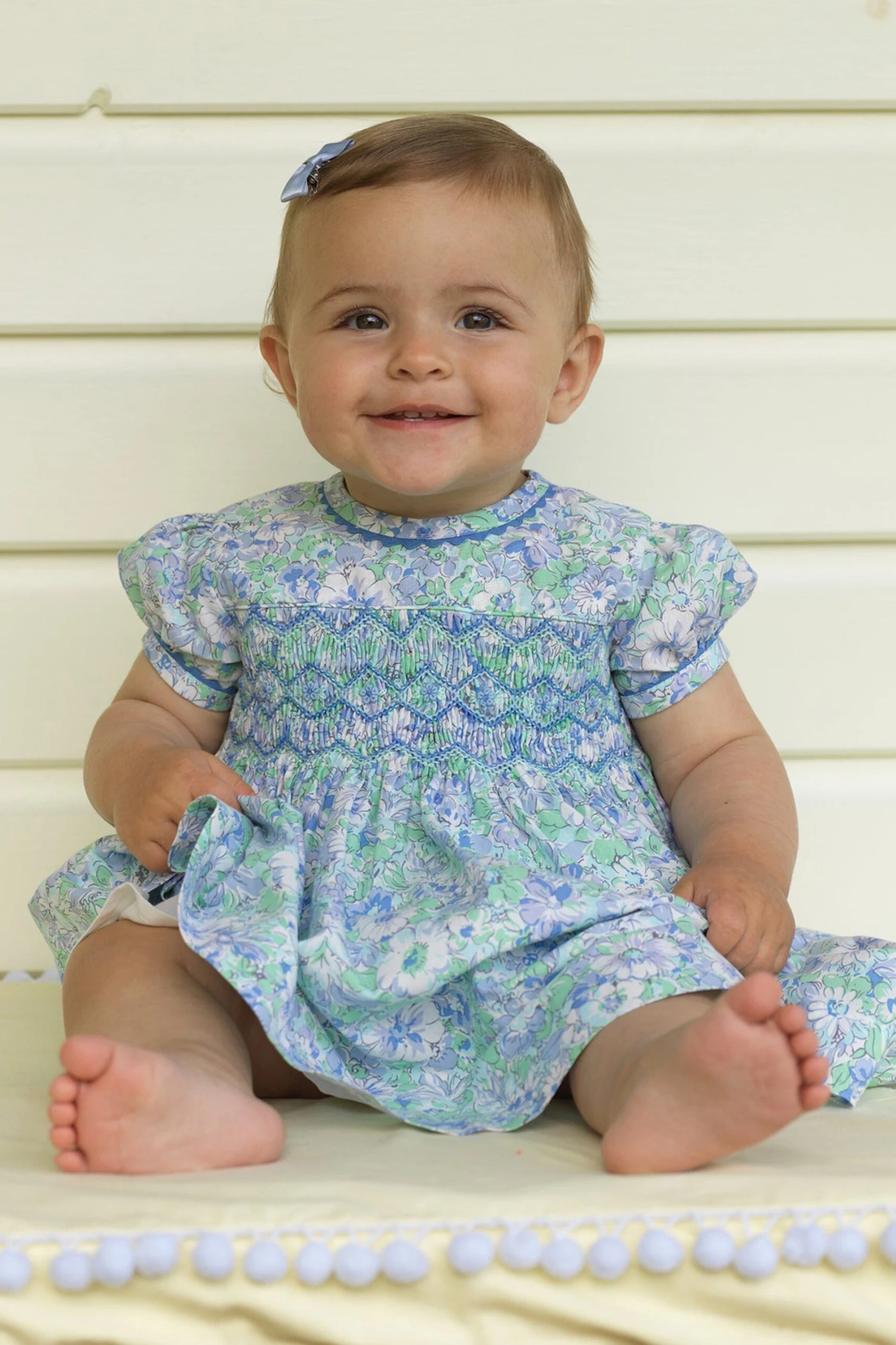 Floral Meadow Smocked Dress & Bloomers 3 Floral Meadow Smocked Dress & Bloomers