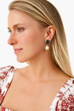 Emerald Tunis Pearl Drop Earrings -Urban Motion V70W6wO47XSeFrB1DBX2XYaEbknxv9Er 1