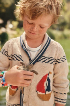 Boat Motif Shawl Neck Nautical Cardigan In Beige -Urban Motion VIWhwR5fmU7bD3hQ7XQrGDTYl9vVK1dM 1