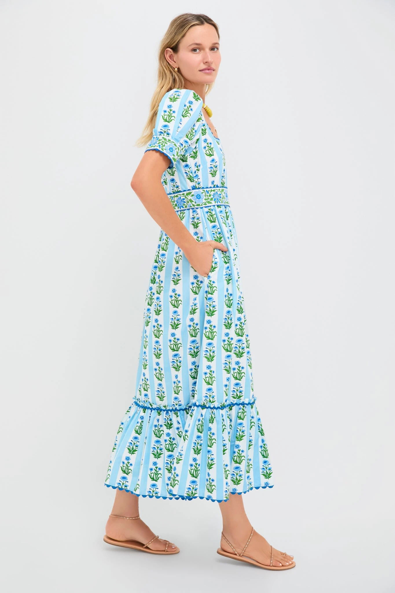 Sky Lily Stripe Evelyn Dress 5 Sky Lily Stripe Evelyn Dress - Image 3