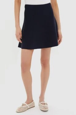Navy Knit Miley Skirt
