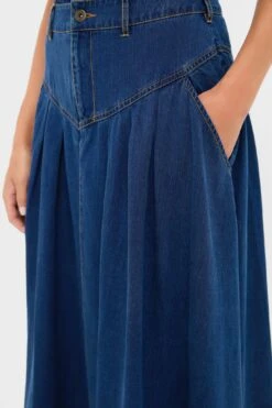 Denim Blue Rhodes Maxi Skirt -Urban Motion Y0afTdft1htJCnZhgToqMrVj4JEinIkH 1