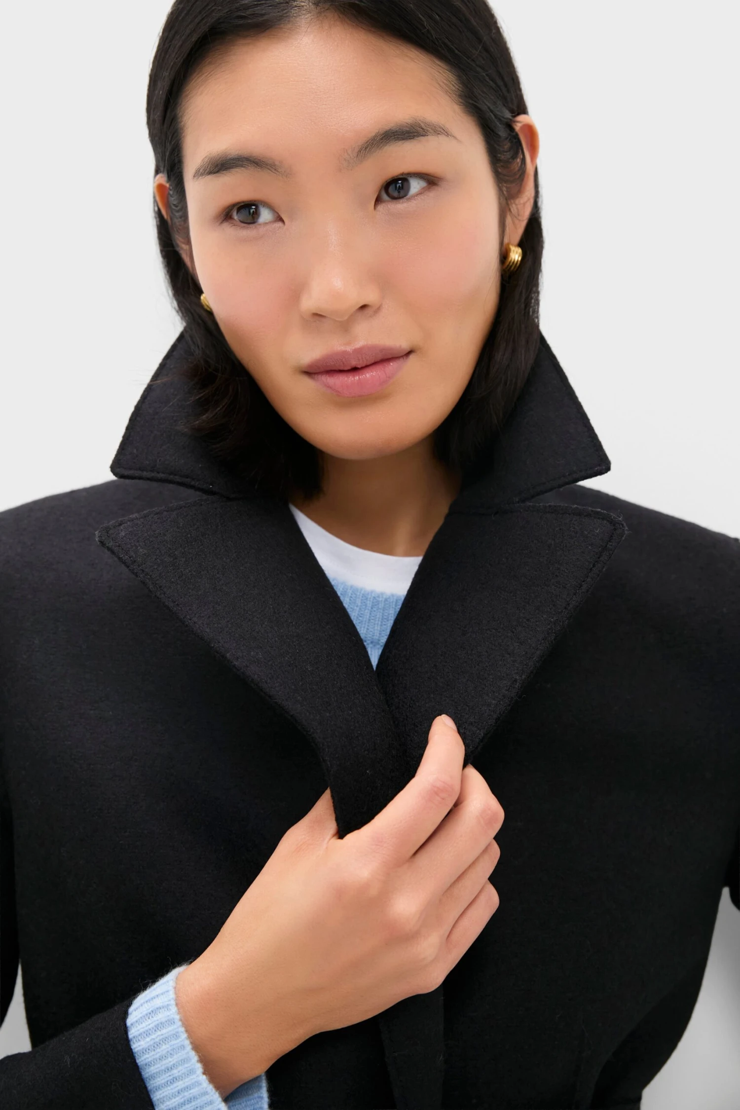 HARRIS WHARF LONDON Black Pressed Wool Long Maxi Coat 7 HARRIS WHARF LONDON Black Pressed Wool Long Maxi Coat - Image 5