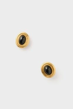 Gold And Black Prize Earrings
