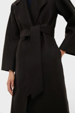 HARRIS WHARF LONDON Dark Brown Belted Clutch Pressed Wool Coat -Urban Motion YZzWMisV2itFCRKvMP7z6j3UrzAyDoXJ 1