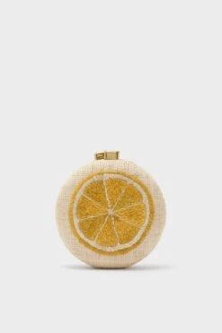 Natural And Yellow Lemon Slice Minaudiere