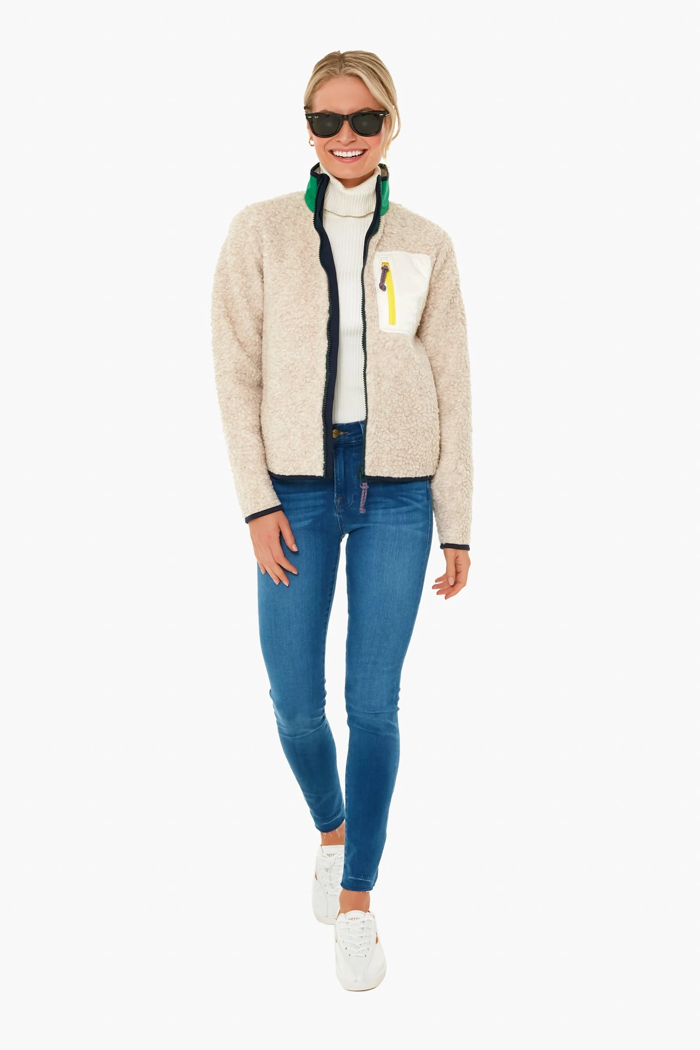 Natural Heather Sherpa Fleece Jacket 5 Natural Heather Sherpa Fleece Jacket - Image 3