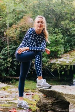 Navy Trellis Gingham Long Sleeve Ryan Boyfriend Tee -Urban Motion aUxq9xrj6bdINbA8zjXbRtww97pGrFJE 1