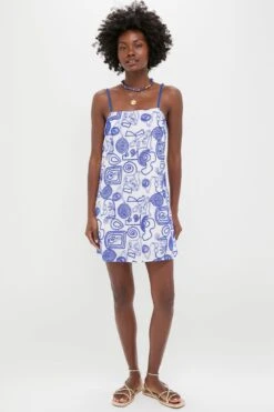 White & Royal Blue Applique Santorini Mini Dress -Urban Motion adKq0aIWGB1ybK3TCdtKl2QCLBe8kpxN 1